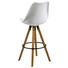 BARHOCKER Lederlook Eichefarben, Weiß - Eichefarben/Schwarz, Design, Holz/Kunststoff (48/112/56cm) - Carryhome