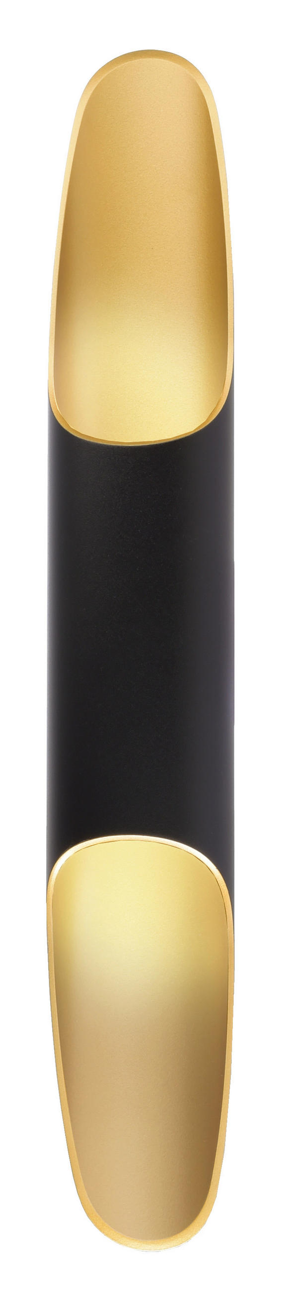 LED-WANDLEUCHTE 50/6/7 cm   - Goldfarben/Schwarz, Design, Metall (50/6/7cm)