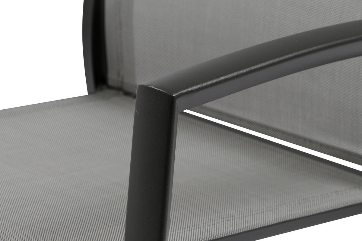 GARTENGARNITUR 5-teilig Aluminium  - Anthrazit, KONVENTIONELL, Keramik/Kunststoff (90/74/140cm) - Siena Garden