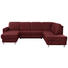 WOHNLANDSCHAFT in Leder Rot - Chromfarben/Rot, Design, Leder/Kunststoff (167/301/198cm) - Xora WOHNLANDSCHAFT in Leder Rot - Chromfarben/Rot, Design, Leder/Kunststoff (167/301/198cm) - Xora