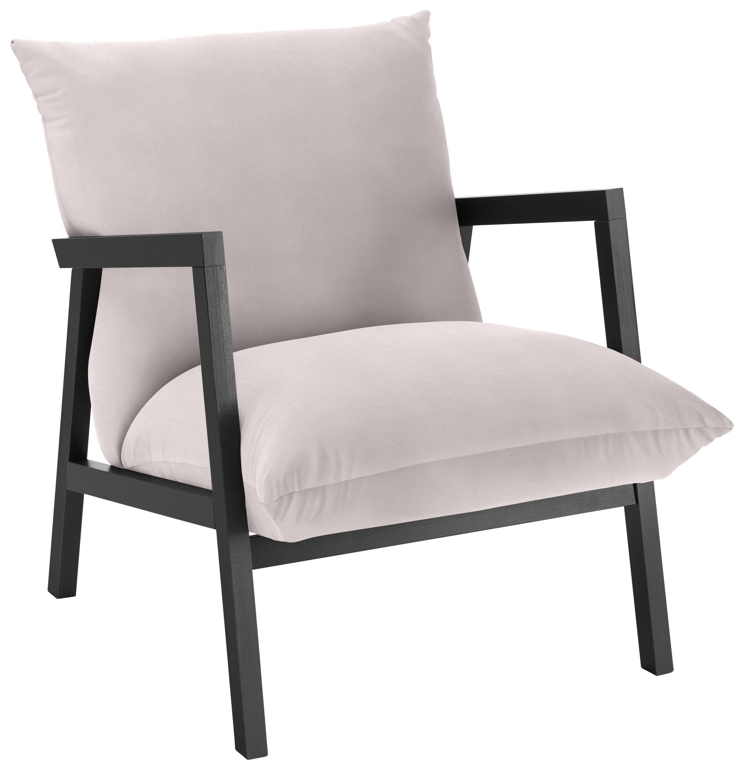 SESSEL Mikrofaser Hellgrau    - Wengefarben/Hellgrau, Design, Holz/Textil (63/76/80cm) - Carryhome