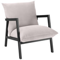 SESSEL Mikrofaser Hellgrau    - Wengefarben/Hellgrau, Design, Holz/Textil (63/76/80cm) - Carryhome