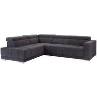 Wohnlandschaft "Hogan" , in Webstoff Grau  - Silberfarben/Grau, Modern, Holz/Textil (212/299cm) - Livetastic