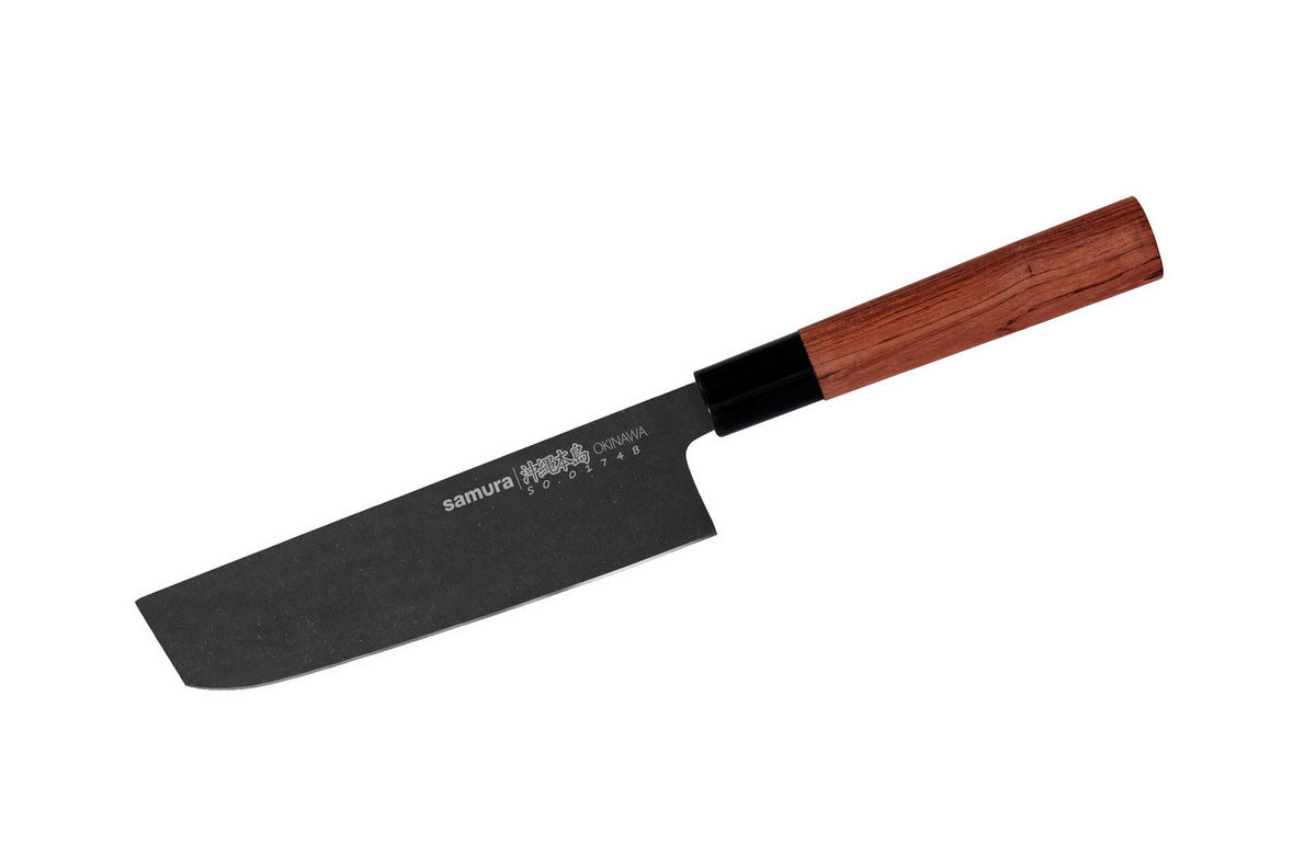 NOŽ KUHINJSKI  Okinawa 32,6/4,7/2,3 cm           oplemenjeni čelik - smeđa/crna, Basics, drvo/metal (32,6/4,7/2,3cm) - Samura