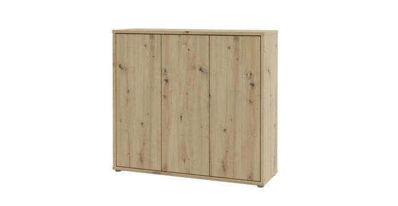 SCHUHSCHRANK 110/100/35 cm - Eiche Artisan/Grau, MODERN, Holzwerkstoff/Kunststoff (110/100/35cm) - Xora