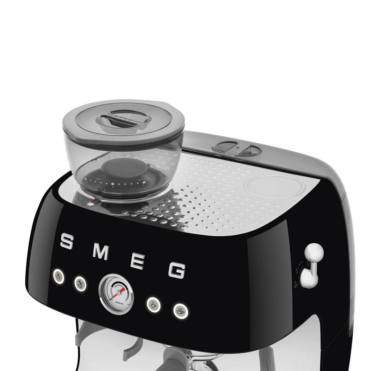 ESPRESSOMASCHINE 50's Style  - Schwarz, Trend, Metall (33.4/44.3/43.0cm) - SMEG