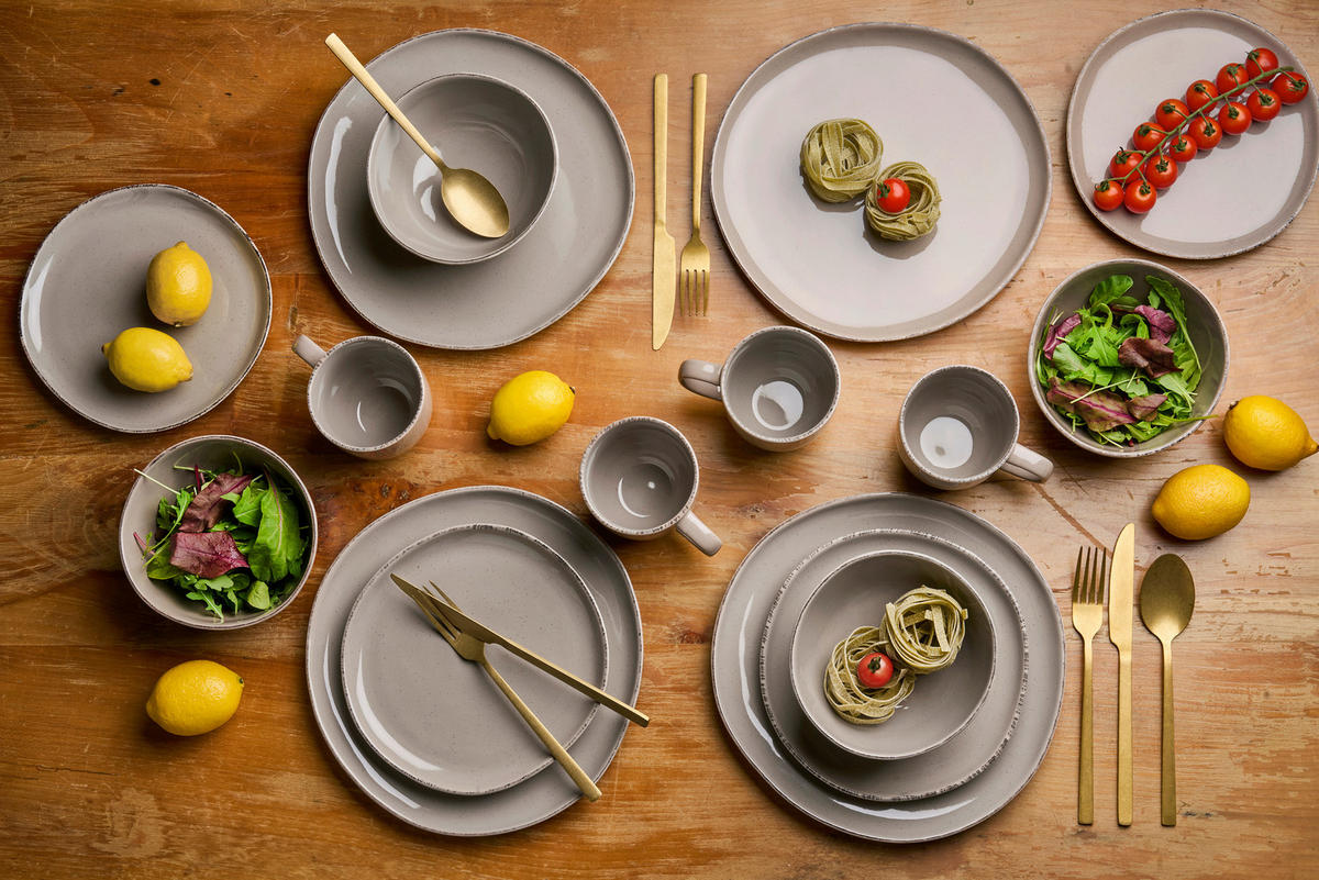 DESSERTTELLER Hellbraun 6-teilig 20 cm Urban  - Hellbraun, Basics, Keramik (20cm) - Van Well