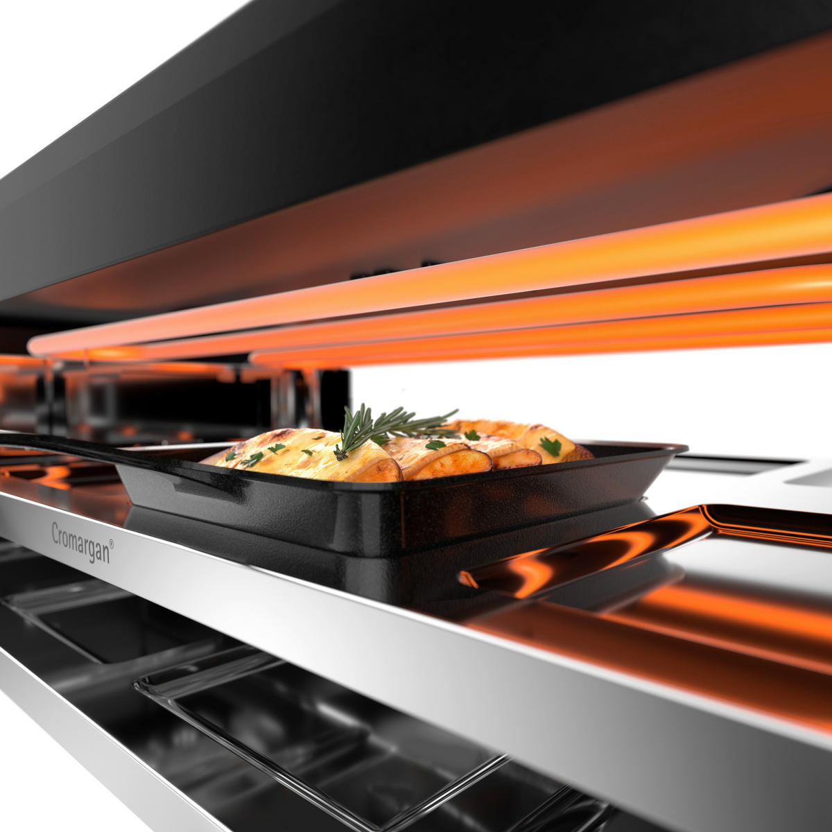 RACLETTE-GRILL WMF Lono  - Edelstahlfarben, Design, Metall (44/24/13,2cm) - WMF