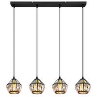 HÄNGLAMPA 73/12,5/150 cm  - klar/mässingsfärgad, Klassisk, metall/glas (73/12,5/150cm) - Globo