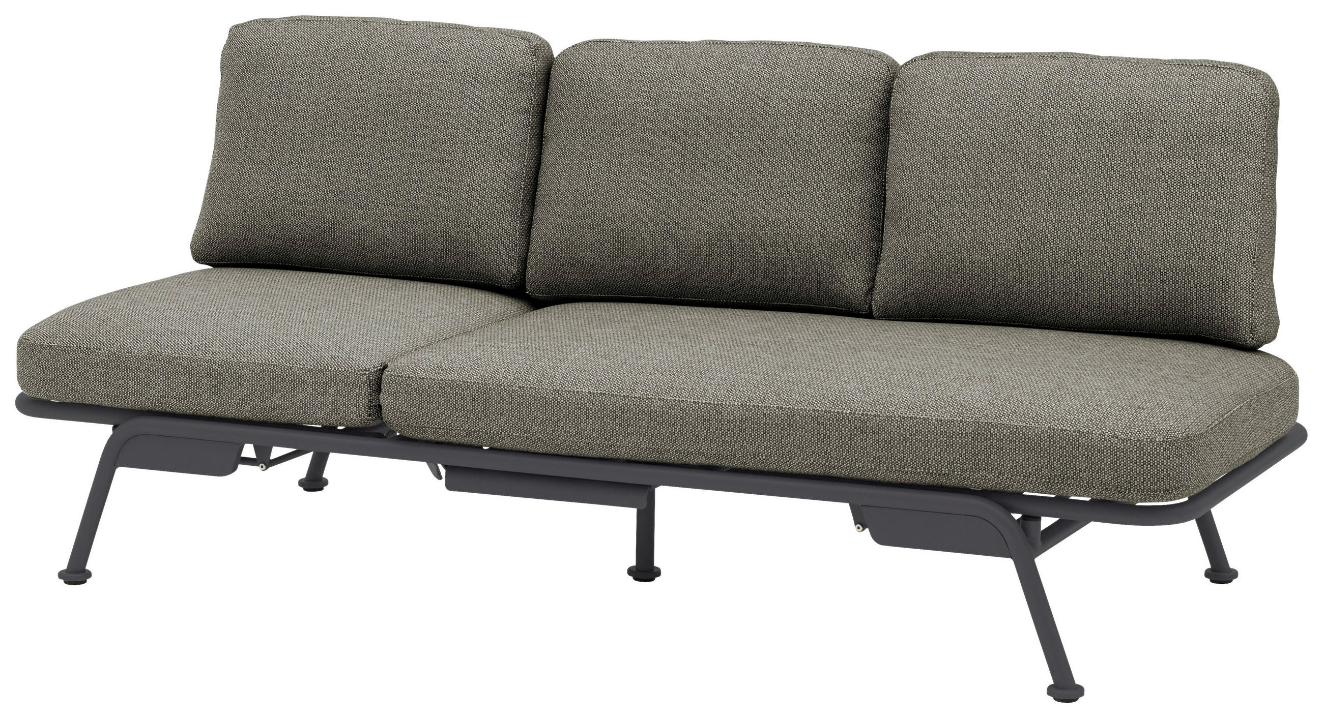 GARTENBANK 198/78/81 cm  Aluminium  - Graphitfarben/Grau, Design, Textil/Metall (198/78/81cm) - Zebra 