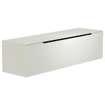 LOWBOARD  160/41/45 cm  Beimöbel erhältlich, hängend, Abdeckplatte aus Glas  - Schwarz/Weiß, Design, Glas/Holzwerkstoff (160/41/45cm) - Moderano