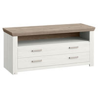 LOWBOARD  in 139,7/62,6/51,2 cm  - Eichefarben/Weiß, Design, Holzwerkstoff/Metall (139,7/62,6/51,2cm) - SetOne by Musterring