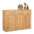 KOMMODE Kernbuche teilmassiv Buchefarben - Buchefarben/Alufarben, Design, Holz/Holzwerkstoff (125/88/38cm) - Carryhome