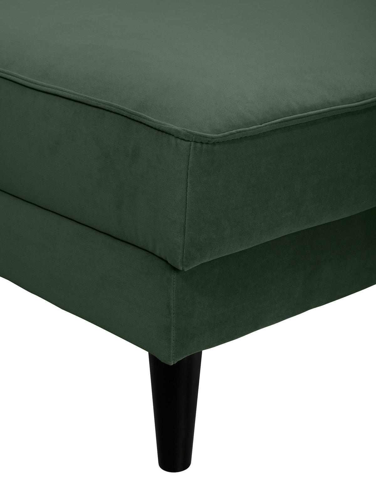 ECKSOFA in Velours Dunkelgrün  308/167 cm  - Wengefarben/Dunkelgrün, MODERN, Holz/Textil (308/167cm) - Trendmanufaktur
