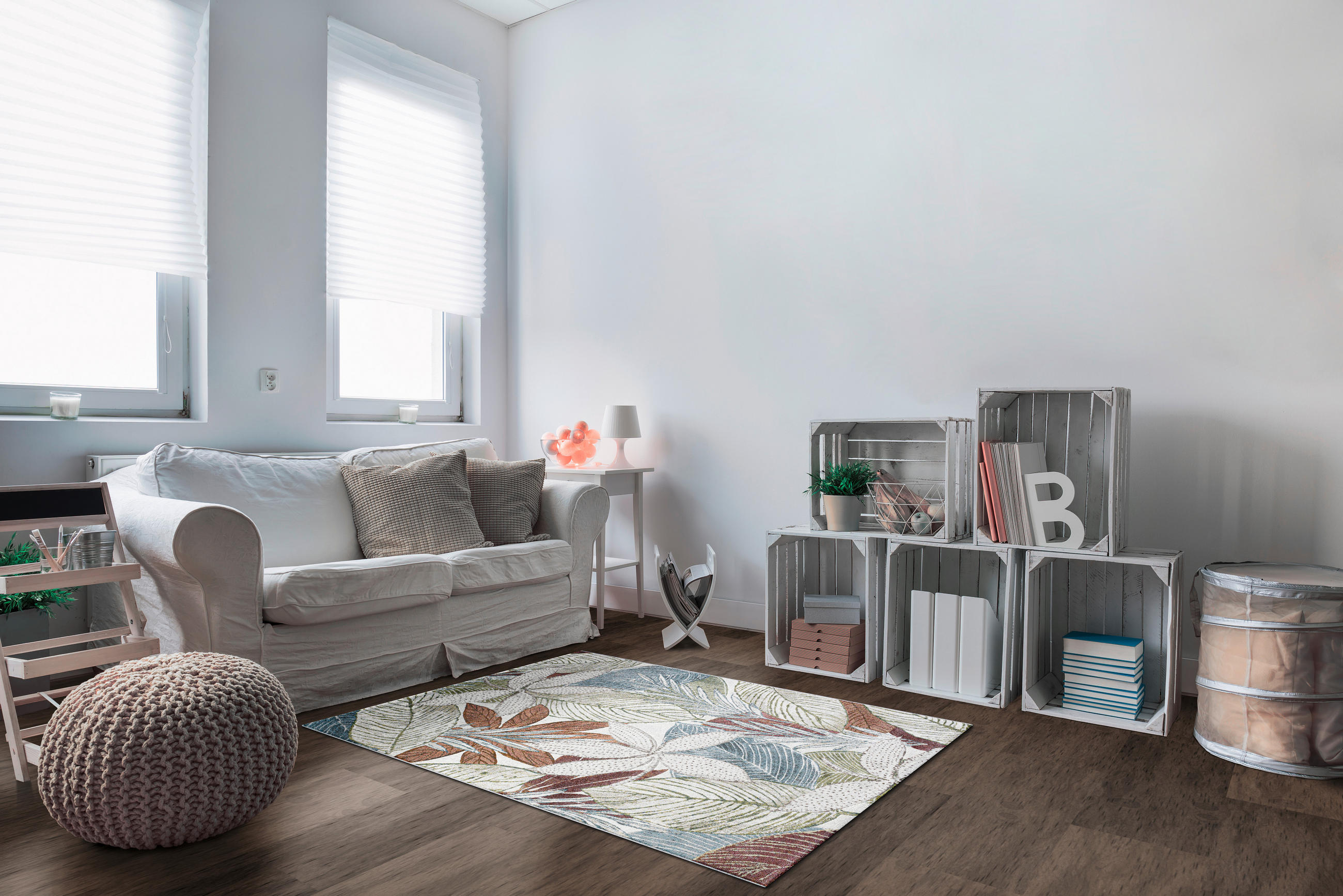 WEBTEPPICH 200/290 cm Catania Creme, Hellgrün, Hellbraun  - Hellbraun/Creme, Trend, Textil (200/290cm)