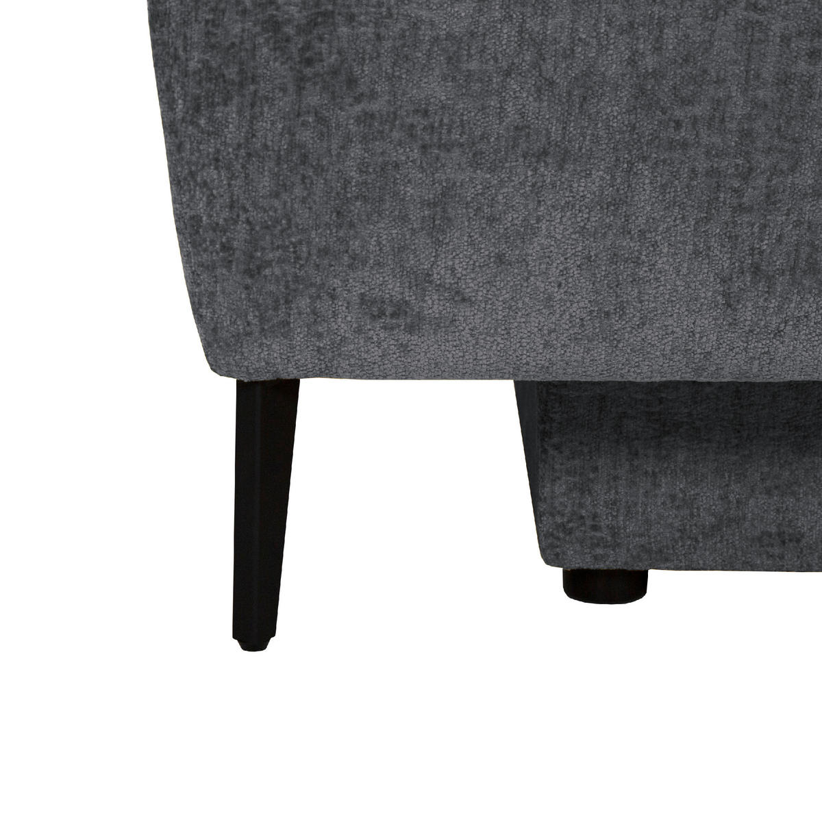SCHLAFSOFA  mit Liegefunktion, Rücken echt Webstoff Grau  - Schwarz/Grau, MODERN, Textil/Metall (200/90/100cm) - Ti'me