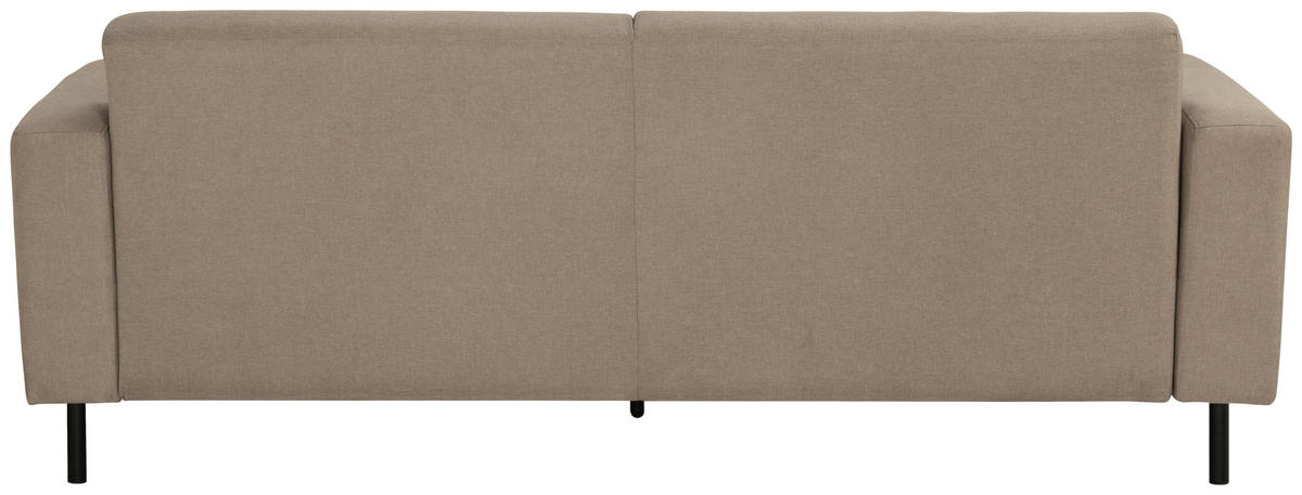 KÉTÜLÉSES KANAPÉ textil bézs  - bézs/fekete, Modern, textil/fém (204/76/79cm) - P & B