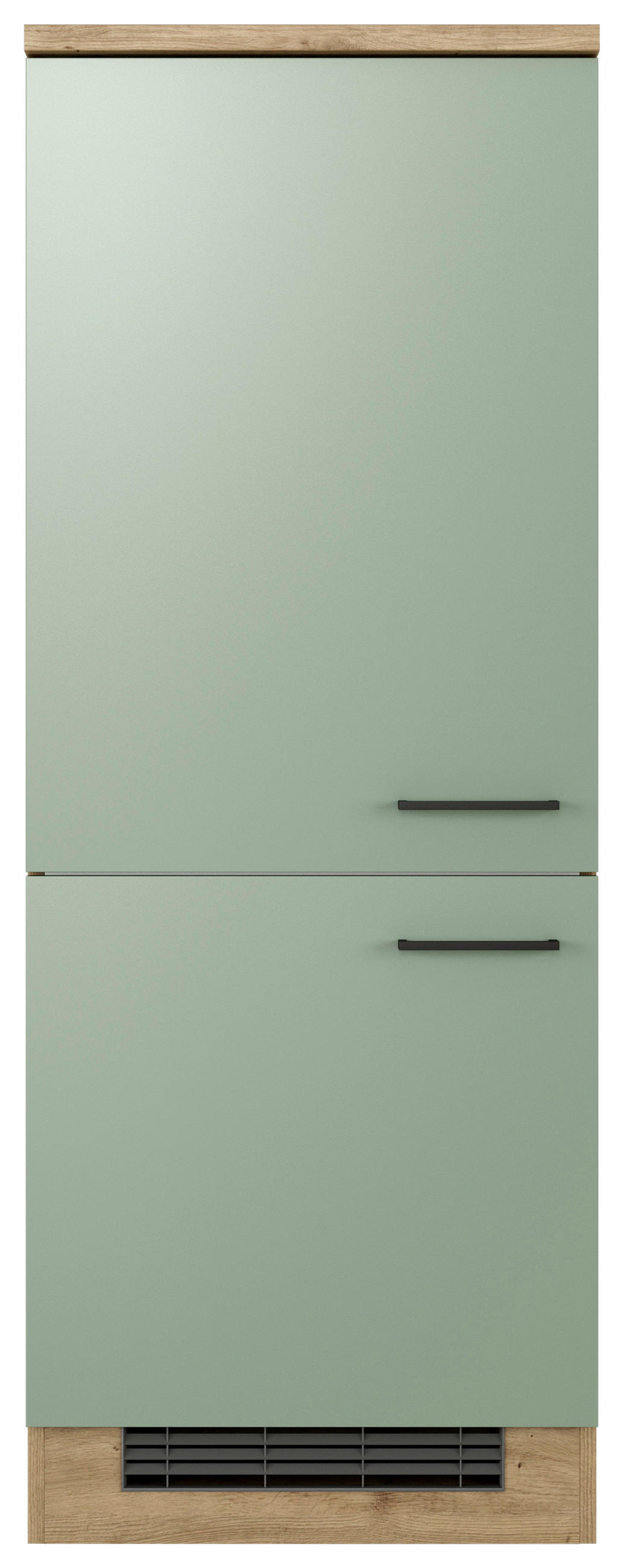 GERÄTEUMBAUSCHRANK 60/160,6/60 cm  in Eiche Artisan, Grün  - Schwarz/Eiche Artisan, KONVENTIONELL, Holzwerkstoff/Metall (60/160,6/60cm) - FlexWell