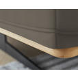 ECKSOFA  in Echtleder Graubraun  163/305 cm  - Eichefarben/Graubraun, Design, Leder/Holz (163/305cm) - Novel