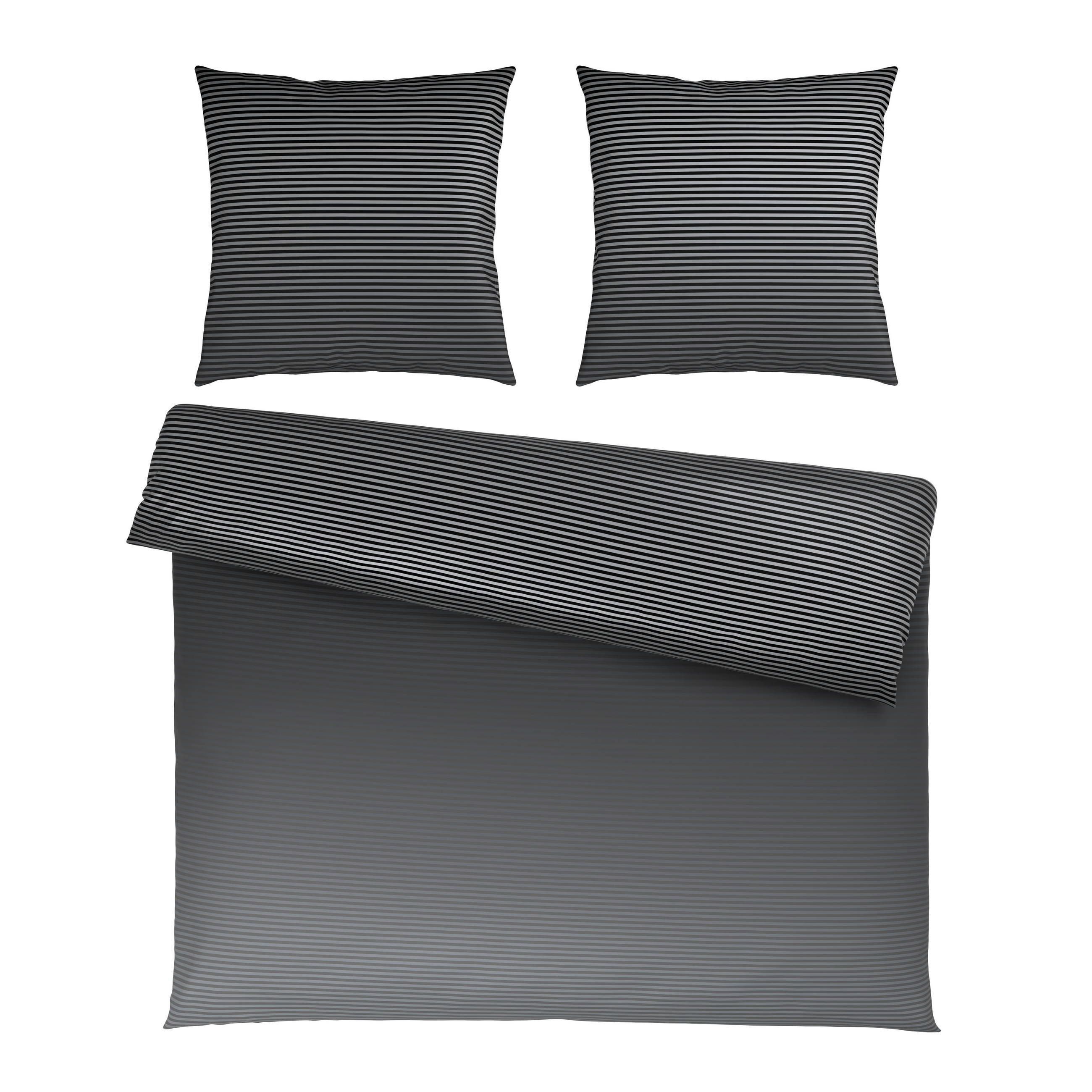 BETTWÄSCHE Satin 200/200 cm  - Anthrazit, Textil (200/200cm) - Novel