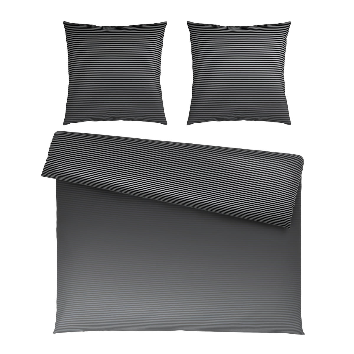 BETTWÄSCHE Satin 200/200 cm  - Anthrazit, Textil (200/200cm) - Novel