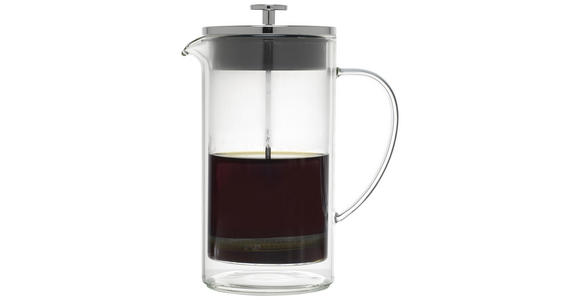 KAFFEEBEREITER 0,8 L  - Klar/Edelstahlfarben, Design, Glas/Kunststoff (10,5/21cm) - Novel