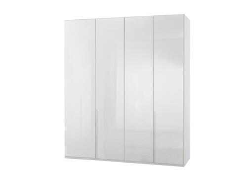 ORMAR SA KLASIČNIM VRATIMA bela  180/236/58 cm  - boja aluminijuma/bela, Dizajnerski, metal/pločasti materijal (180/236/58cm) - Novel