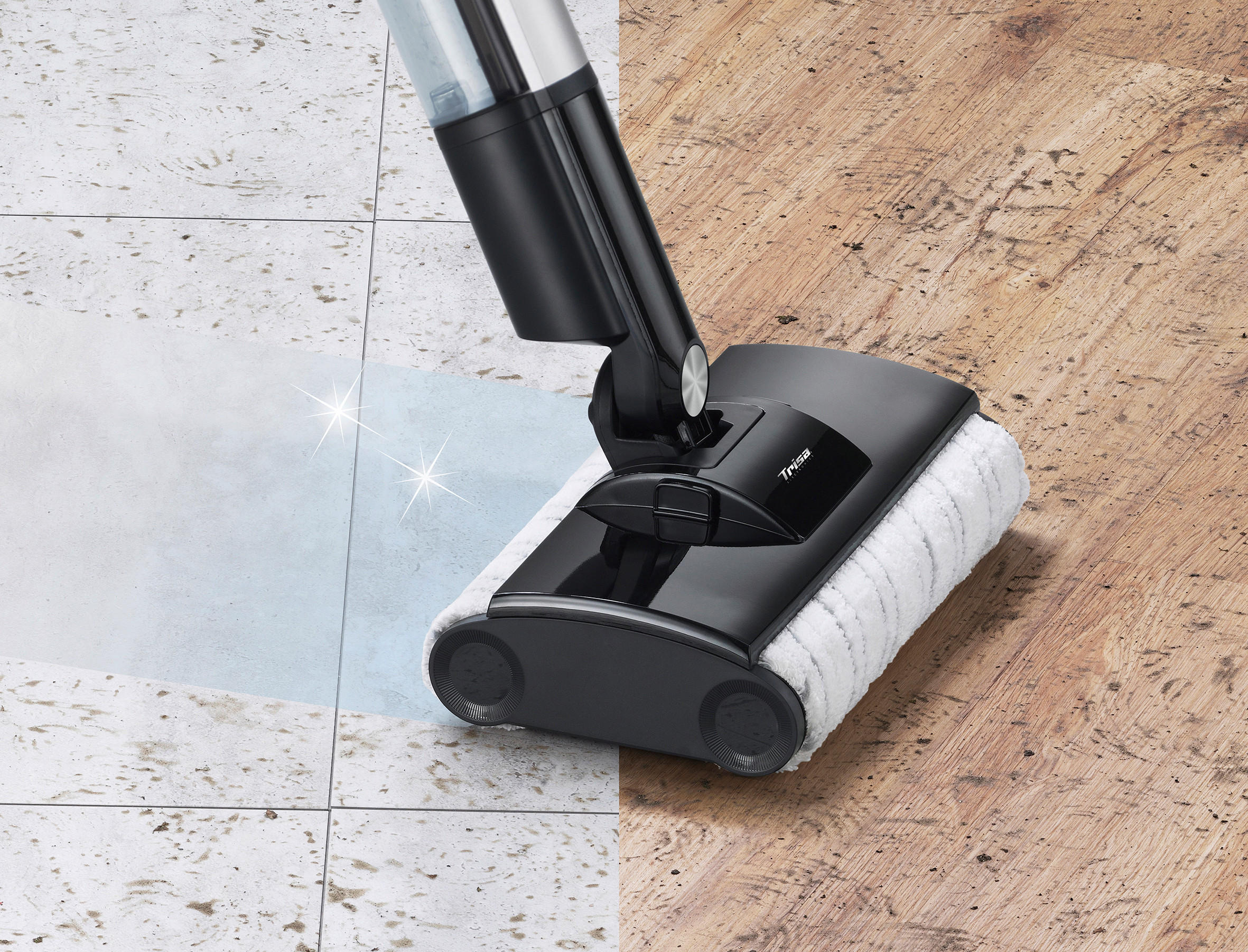 HARTBODENREINIGER  T9746  - Silberfarben, KONVENTIONELL, Kunststoff (17.4/28.4/113cm) - Trisa Electronics