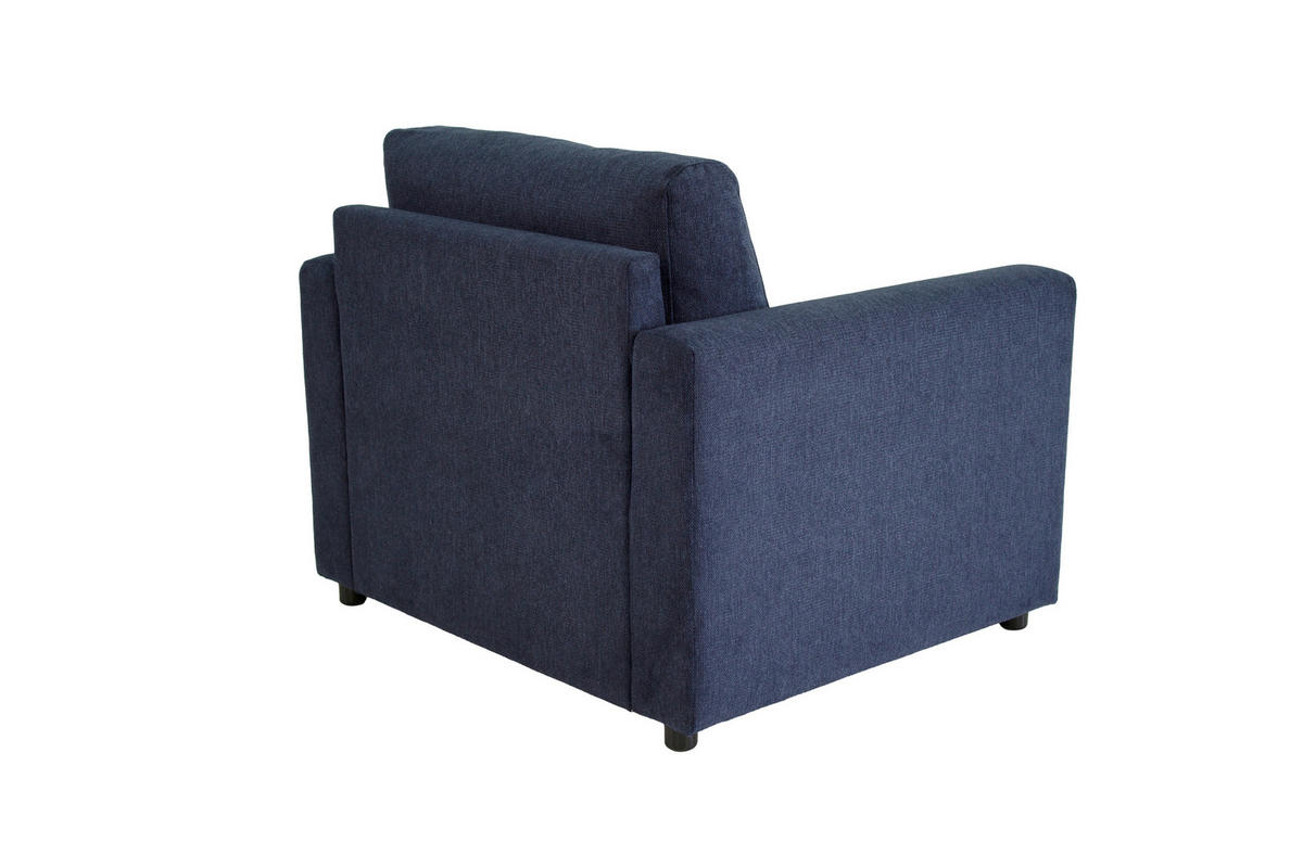 SCHLAFSESSEL Webstoff Dunkelblau    - Schwarz/Dunkelblau, KONVENTIONELL, Textil (104/85/90cm) - Xora