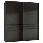 SCHWEBETÜRENSCHRANK 200/217/67 cm 3-türig Graphitfarben  - Graphitfarben, Design, Holzwerkstoff/Metall (200/217/67cm) - Novel