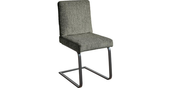 SCHWINGSTUHL  in Stahl Chenille  - Beige/Schwarz, Design, Textil/Metall (46/92/60cm) - Dieter Knoll