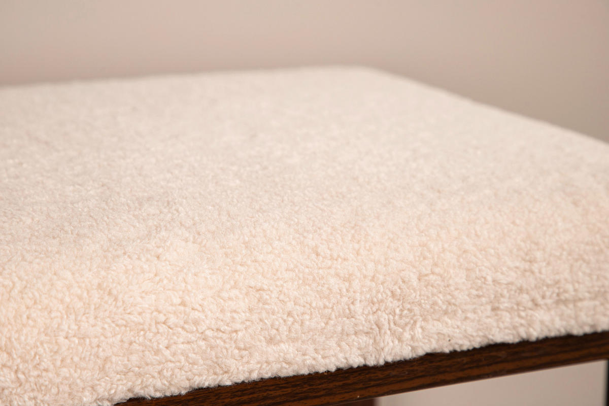 SITZBANK  in 120/50/40 cm  - Walnussfarben/Weiß, Design, Textil/Metall (120/50/40cm) - Livetastic