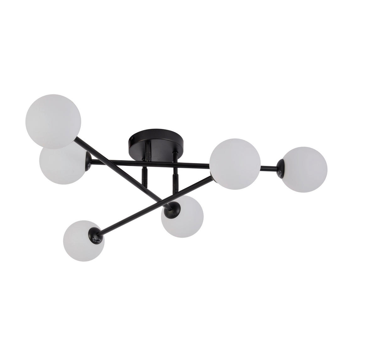 DECKENLEUCHTE     - Schwarz, Konventionell, Metall (65/60/20cm)