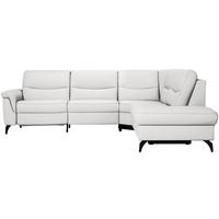 ECKSOFA in Echtleder Weiß  280/249 cm  - Anthrazit/Weiß, Design, Leder/Metall (280/249cm) - Himolla Komfortklass