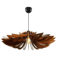 DECKENLEUCHTE     - Walnussfarben, Trend, Holz (68/68/50cm) - P & B