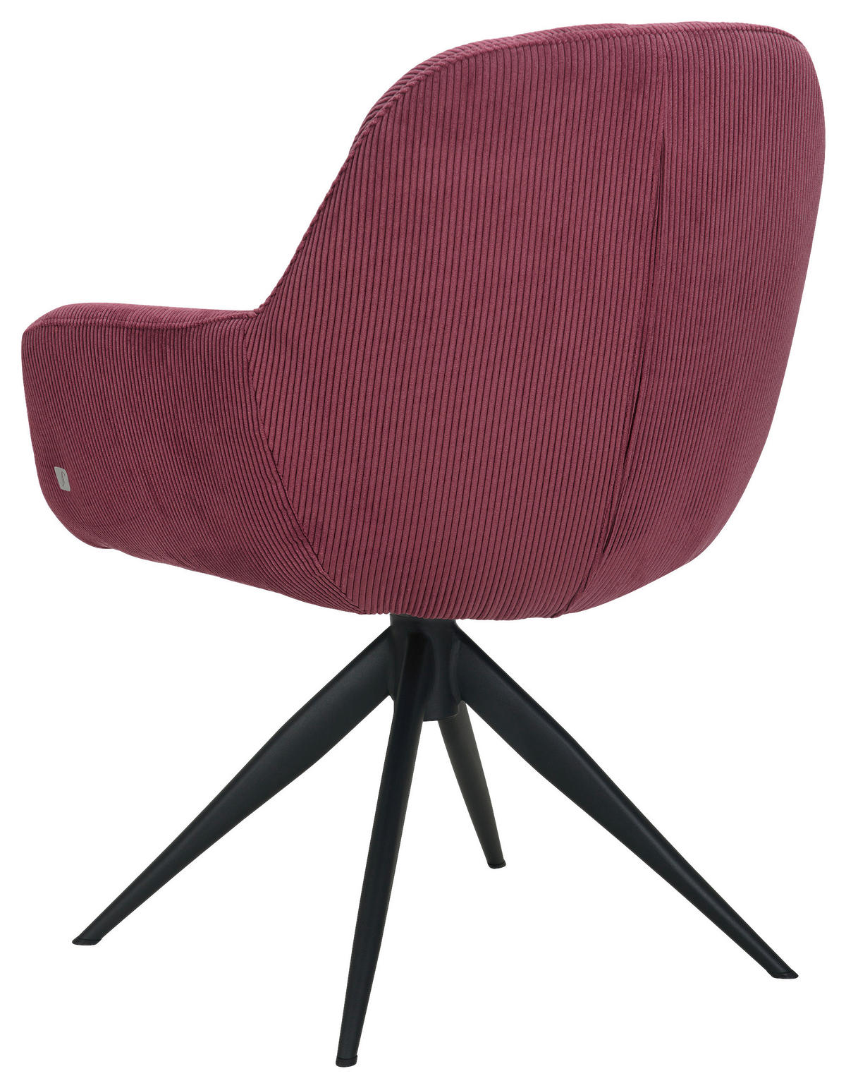 ARMLEHNSTUHL  Sitzfläche 360° drehbar, inklusive Armlehnen, automatische Rückholfunktion Webstoff  Rot  - Rot/Schwarz, Design, Textil/Metall (62/85/70cm) - Johann Jakob