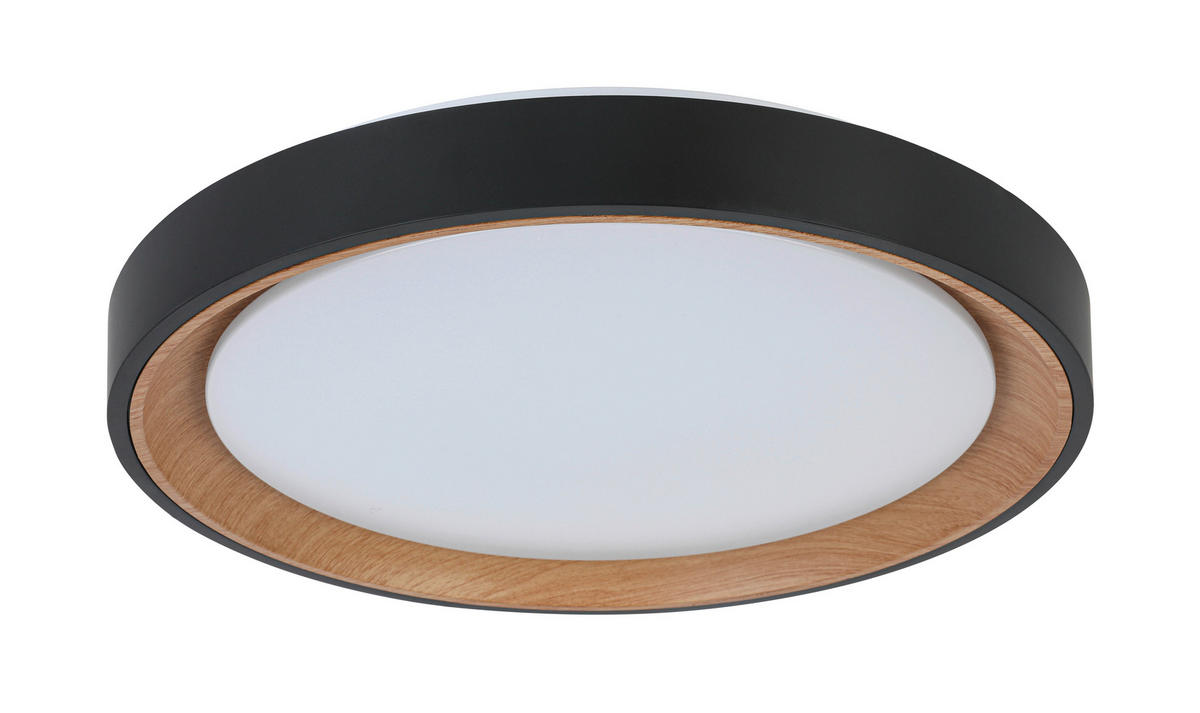 LED PLAFONJERA  - boja hrasta/bela, Trendi, metal/plastika (40/7cm) - Novel