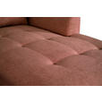 WOHNLANDSCHAFT Rot Chenille  - Rot/Schwarz, KONVENTIONELL, Textil/Metall (188/340/160cm) - Xora