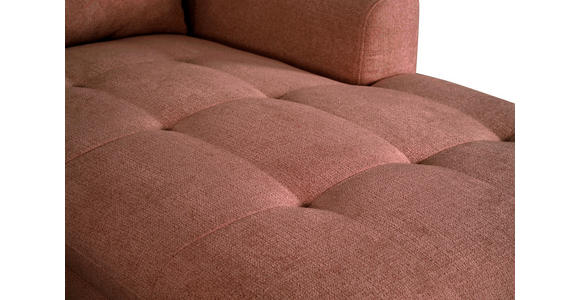 WOHNLANDSCHAFT Rot Chenille  - Rot/Schwarz, KONVENTIONELL, Textil/Metall (188/340/160cm) - Xora