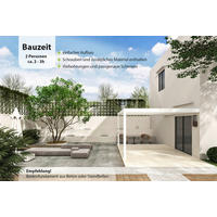PERGOLA 400/255/360 cm Aluminium  - Weiß, Basics, Metall (400/255/360cm) - Gardenson