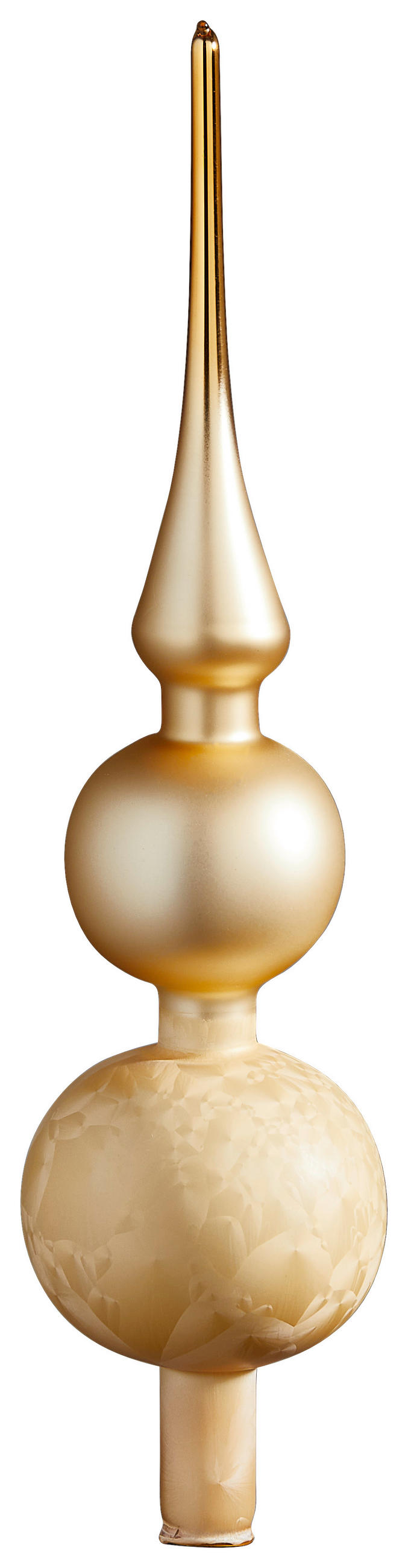 CHRISTBAUMSPITZE  - Goldfarben, Basics, Glas (31cm) - X-Mas