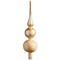 CHRISTBAUMSPITZE  - Goldfarben, Basics, Glas (31cm) - X-Mas