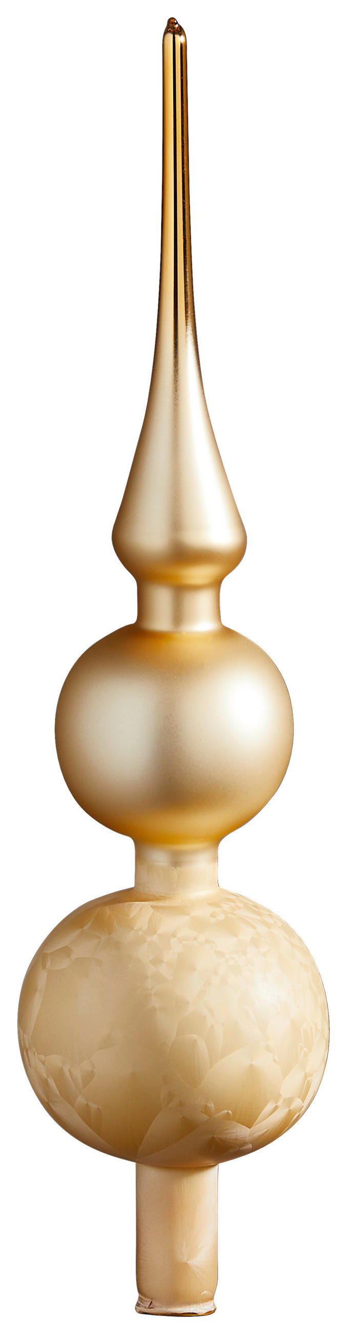 CHRISTBAUMSPITZE  - Goldfarben, Basics, Glas (31cm) - X-Mas
