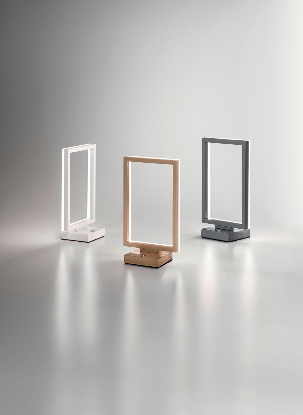 TISCHLEUCHTE 17/11/30 cm   - Anthrazit, Basics, Kunststoff/Metall (17/11/30cm) - Fabas Luce