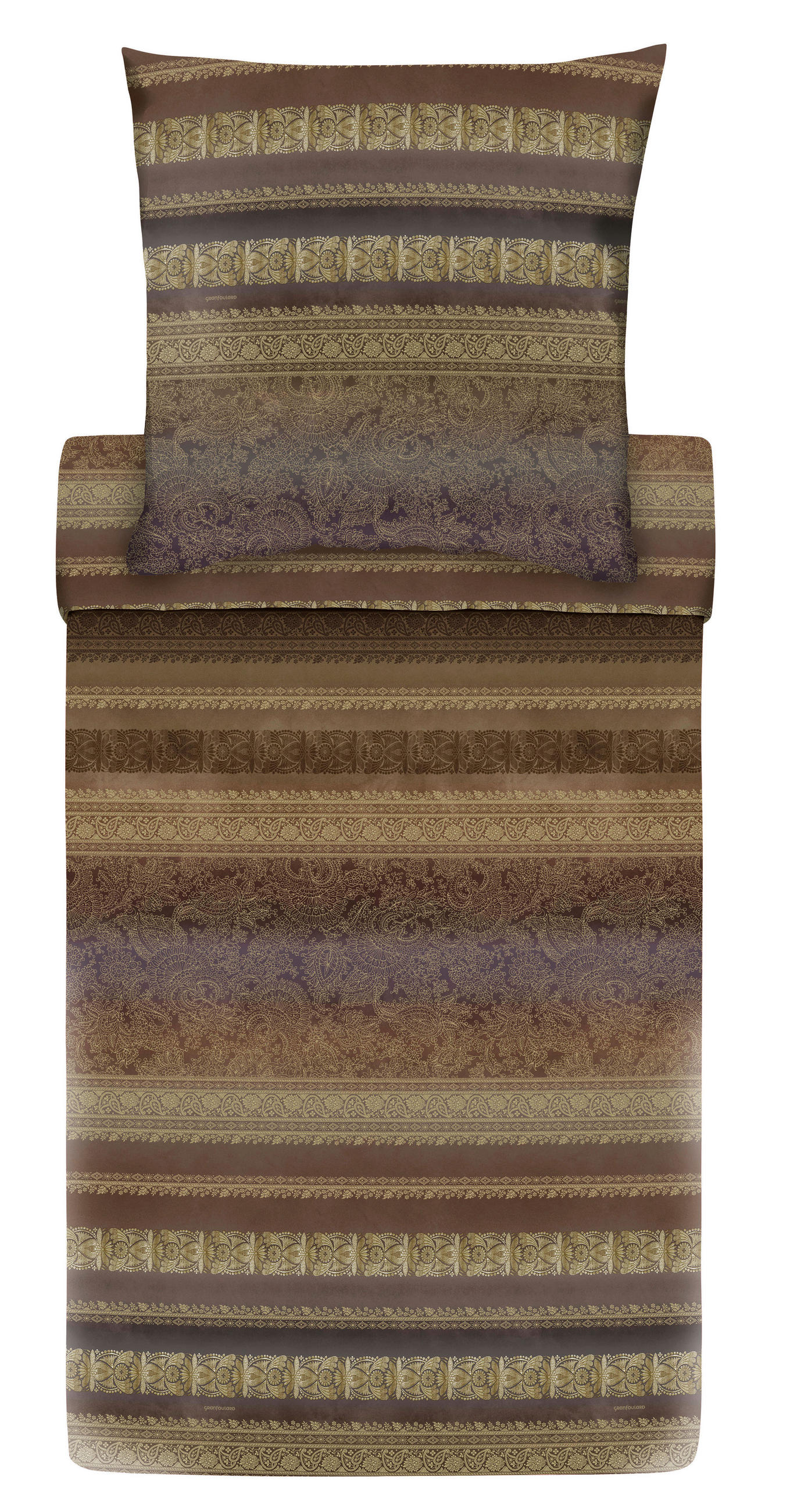 BETTWÄSCHE Satin 155/220 cm  - Hellbraun, KONVENTIONELL, Textil (155/220cm) - Bassetti