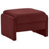 HOCKER in Textil Bordeaux  - Bordeaux/Schwarz, MODERN, Kunststoff/Textil (70/47/60cm) - Pure Home Comfort