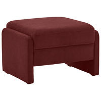 HOCKER in Textil Bordeaux  - Bordeaux/Schwarz, Modern, Kunststoff/Textil (70/47/60cm) - Pure Home Comfort