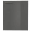 KÜCHENSCHRANKFRONT 60/72/1,9 cm  in Schieferfarben  - Schieferfarben/Edelstahlfarben, MODERN, Holzwerkstoff/Metall (60/72/1,9cm) - Nobilia