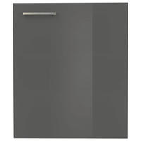 KÜCHENSCHRANKFRONT 60/72/1,9 cm  in Schieferfarben  - Schieferfarben/Edelstahlfarben, MODERN, Holzwerkstoff/Metall (60/72/1,9cm) - Nobilia