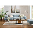 ECKSOFA in Chenille Pastellblau  167/311 cm  - Pastellblau/Schwarz, Design, Textil/Metall (167/311cm) - Xora